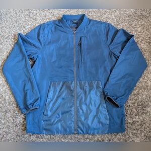 Oakley Blue Poseidon Full Zip Water Repellent Active Jacket Men's L